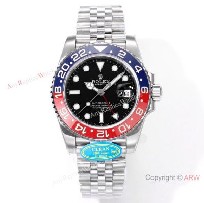 Clean Factory 1:1 Rolex GMT-Master II Pepsi Jubilee Watch Super Clone C 3285 Movement